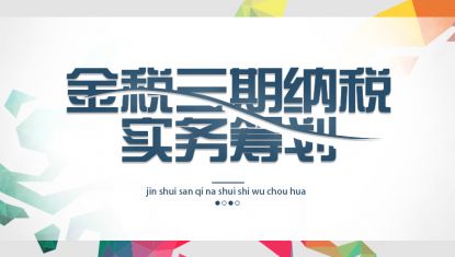 金税三期纳税实务筹划